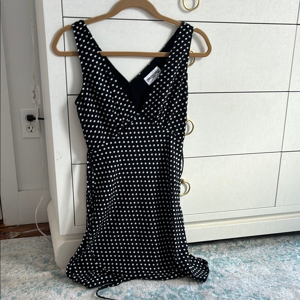 Princess Polly Black and White Polka Dot Dress